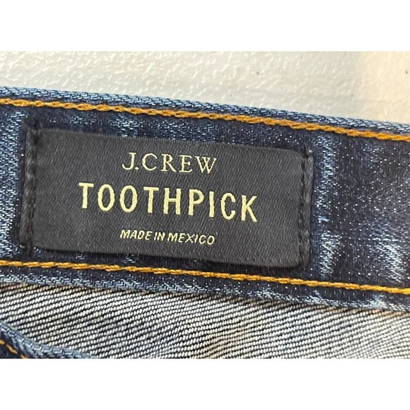 J. Crew Womens Jeans Toothpick Ankle Mid Rise Five Design Pockets Blue Size 27 - Picture 8 of 9